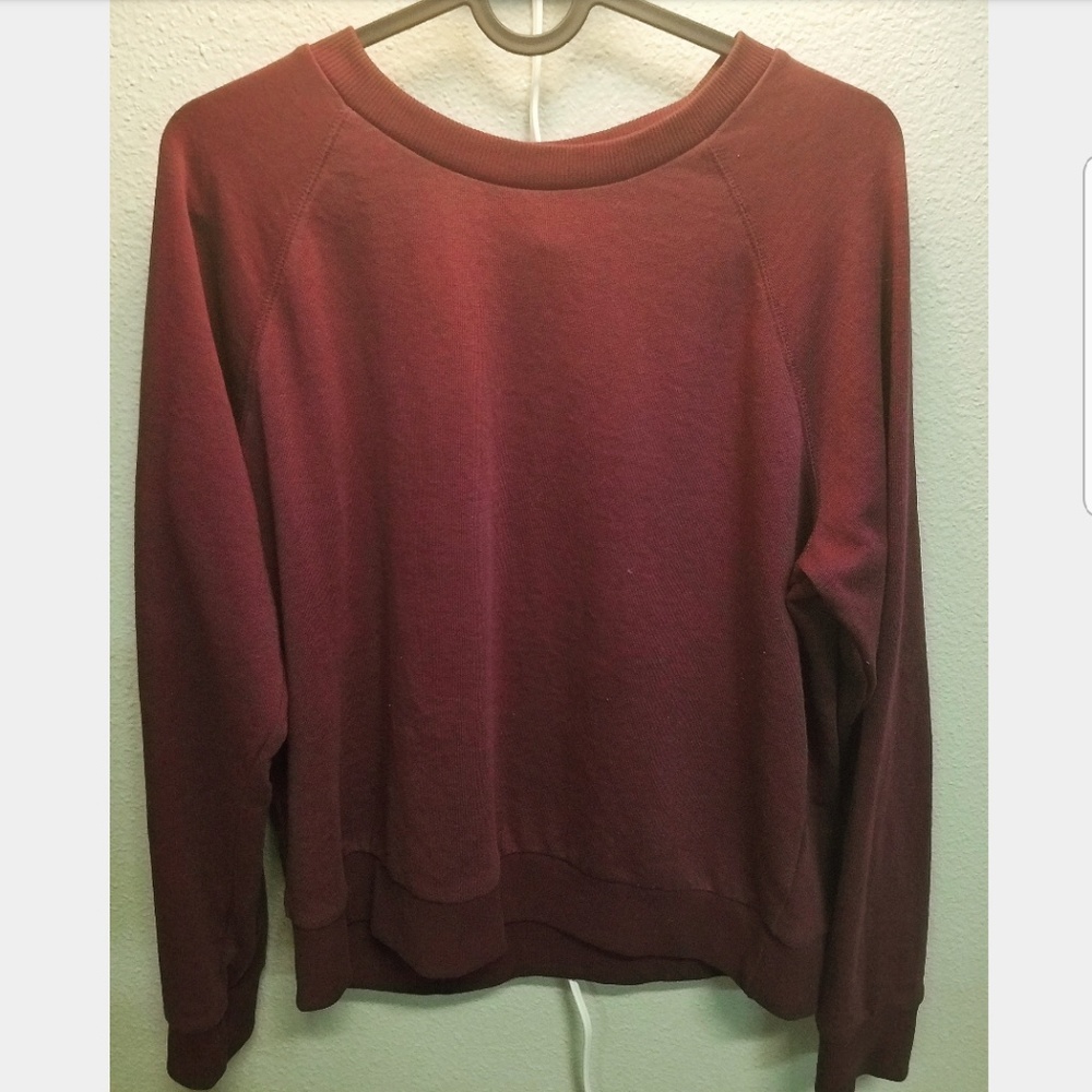 Maroon Pullover Crop Top